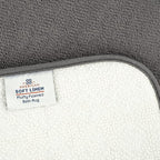 American Soft Linen 21x32 Fluffy Foamed Slip Reducer Bath Rug, Machine Washable Area Bath Mat Rugs for Bathroom, Gray