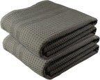 GILDEN TREE Waffle Bath Sheet Large Bath Towels Quick Dry Thin Body Towels, 40x80 Oversized Bath Towels for Adults, 2 Pack Bath Sheet Set, Classic Style (Stone)