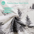 KGORGE Grey Forest Shower Curtain Liner for Bathroom, Linen Textured Semi Sheer Washable Quick Dry Privacy Screen Décor Modern Farmhouse Shower Curtain with 12 Hooks, W 72 x L 72, 1 Panel