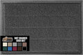 GORILLA GRIP Dirt Grabber Mesh Doormat, Low-Profile, Stain and Fade Resistant Heavy Duty Quick Dry Striped Doormats, Mats for Indoor or Outdoor Entry, Shoe Scraper, Garage Entrance Mat 35x23 Dark Gray