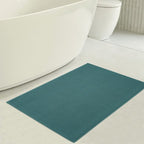 American Soft Linen Bath Rug, 20 in 34 in 100% Cotton Bath Mats Rugs for Bathroom, Slip Reducer Washable Shaggy Form Area Rugs, Colonial Blue Bath Rug