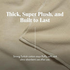Brooklinen Super-Plush Turkish Cotton Bath Sheets Set of 2 Cotton, 820 GSM, Highly Absorbent, Machine Washable, Perfect for Home & Bathroom (40" x 65", Vanilla)