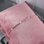 WERDIM Shaggy Fluffy Faux Fur Pillowcases 2 Pack Button Closure Velvet Pillow Shams King Size (Dusty Rose, 20 X 36 Inches)