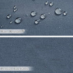 KGORGE Linen Fabric Shower Curtain for Bathroom-Button Hole Waterproof Lightweight Washable Privacy Shower Curtain Sets for Bathtub with 12 Metal Hooks, W72 x 72 inches Long, Navy Blue, 1 Panel