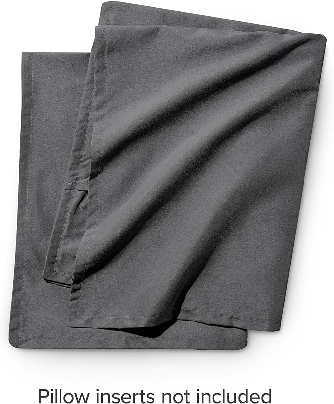 Bare Home Euro Pillow Sham Covers - Set of 2 - Premium 1800 Ultra-Soft Microfiber - Double Brushed - Bed Pillow Shams - Pillows Not Included (Set of 2, Grey)
