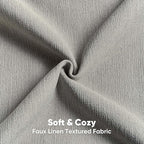 FUTEI Smoke Gray Chenille Decorative Throw Pillow Covers 12x20 Inch Set of 2,Soft Cozy Faux Linen Textured Lumbar Pillow Cases,Farmhouse Home Decor for Couch Living Room