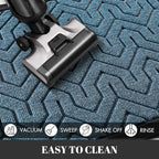 Yimobra Large Door Mat Outside Entrance 47x24, Waterproof Heavy Duty Outdoor Mats for Front Door, Non Slip Rubber Entry Mat for Garage Patio Indoor, Easy Clean, Mix Blue