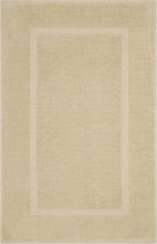 Cotton Paradise 100% Cotton Bath Mats for Bathroom Floor Set of 2 Pack, 20x34 Soft Absorbent Washable Quick Dry Tub Bathmat, Beige Towel Bath Mat