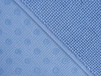 Cotton Paradise 100% Cotton Non Slip Bath Mats for Bathroom, 20x34 inch Soft Absorbent Quick Dry Machine Washable Floor Bath Mat, Sky Blue Bath Rug
