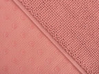Cotton Paradise 100% Cotton Non Slip Bath Mats for Bathroom, 20x34 inch Soft Absorbent Quick Dry Machine Washable Floor Bath Mat, Coral
