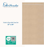 Cotton Paradise 4 Piece Turkish Bath Towels for Bathroom, Extra Large Soft Plush Towels Bathroom Set, Beige