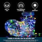 Joiedomi 1200 LED Christmas Lights Outdoor,394 FT Multicolor Christmas Tree Lights with 8 Modes Timer, PVC Clear Wire String Lights with Reel for Indoor Outdoor Holiday Xmas Eve Night Decoration