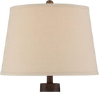 Regency Hill Glenn 27" Tall Urn Farmhouse Rustic Natural Cottage Southwestern Table Lamps Set of 2 WiFi Smart Socket Dark Terra Cotta Finish Living Room Bedroom Bedside Nightstand Fabric Shade