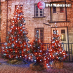 Red and White Christmas Lights Outdoor Waterproof 66ft 200 LED Christmas String Lights 8 Modes Plug in Twinkle Fairy Lights with Timer Memory for Indoor Outside Bedroom Home Party Decoration