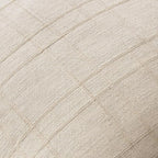 MIULEE Decorative Linen Check Lumar Throw Pillow Covers Neutral Farmhouse Vintage Christmas Pillow Covers 12x20 Set of 2 Boho Modern Home Decor for Sofa Couch Bedroom Cushion Natural Beige