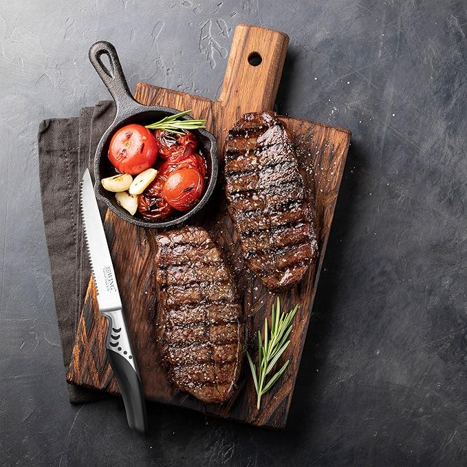 German High Carbon Stainless Steel Steak Knives, Premium 8-Piece Steak Knife Set
