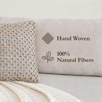 Boho Living Jada 2 Pc Decorative Throw Pillow Covers, Pillow Insert not Included, Premium Woven Design, Living Room Décor, (2) 20" x 20", Grey