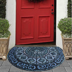 ubdyo Warm Stylish Front Door Mat - Low Pile Front Door Mat Outside Entrance - Muddy Dirt Trapping Welcome Matt Outdoor - Rubber Backing Anti Slip Indoor Doormat Entrance - Large 23" 'x 36"