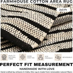 Bedding Craft Handmade Woven Tonal Chindi Rugs 24x36-Inch Rectangle, Reversible Farmhouse Braided Cotton Rug - Grey Multi