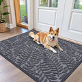 OLANLY Door Mat Indoor Outdoor Entrance, 47x32, Waterproof All-Weather All-Season Doormat, Sturdy Natural Rubber, Stain and Fade Resistant, Low Profile, Easy Clean Patio Entryway Mat, Grey