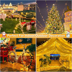 2 Pack Christmas Lights Outdoor, Total 200FT 600LED Christmas Tree Lights with 8 Modes Waterproof, Warm White String Twinkle Lights Green Wire for Indoor Patio Garden Xmas Holiday Decorations