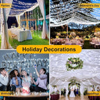 196 FT 600LED Christmas Lights Plug in,Waterproof Fairy Lights with Timer/8 Modes, Christmas Tree Lights Lighting Outdoor Indoor Garden Party Wedding Christmas Tree Decoration(Cool White)