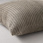 Topfinel 4 Packs Natural Decorative Throw Pillows Covers 16x16 Inch for Living Room Couch Bed Sofa, Rustic Farmhouse Boho Neutral Home Decor, Soft Plush Striped Corduroy Square Cushion Case 40x40 cm