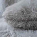 Neelvin Light Grey Faux Fur Cozy Fluffy Double-Sided Decorative Throw Pillow Covers 12x20 inch Set of 2,Velvet Pillowcase Cushion Case for Sofa Couch