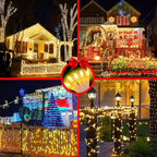 509FT Christmas Lights Outdoor 1350 LED Christmas Tree Decorations Lights with 8 Modes & Timer Memory, Plug In Clear Wire Waterproof LED Xmas Lights for Yard Trees Wedding Party Holiday (Warm White)