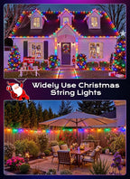 Brightown C9 LED Christmas Lights Outdoor, 150 FT 150 Multi-Colored Connectable C9 String Lights for Christmas Tree Patio Roofline Garden Backyard Holiday Party Indoor Outdoor Decoration, Green Wire