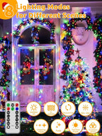 500 LED 164 FT Christmas Lights, Waterproof Outdoor String Lights with Remote and Timer, Christmas Tree Lights with 8 Modes Dimmable, Fairy Lights for Holiday Decor (Multicolor)
