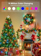 Minetom LED Color Changing Smart RGB Christmas Tree Lights, 264ft 800LED String Lights, 16 Milion Adjustable Colors Fairy Lights with Remote & Timer & Memory Function for Xmas Tree Holiday Party