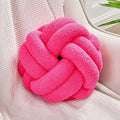 Uvvyui Knot Pillow Ball, Soft Hot Pink Home Decor Knotted Pillows, Handmade Round Plush Throw Pillow, Aesthetic & Cute Large Decorative Pillows for Bed, Floor, Couch, Bedroom Home Decor 8 inches