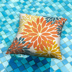 DFXSZ Orange Yellow Flower Pillow Covers 22x22 Inch Set of 2 Fall Throw Pillows Outdoor Waterproof Decor for Living Room Sofa Patio Funiture Garden Floral Polyester Pillow Covers 012E22