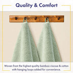 Ultra Soft & Plush Viscose from Bamboo Bath Sheets - 700 GSM Pack of 2 - Extra Large 70x35 in - Super Absorbent & Quick Drying (Eucalyptus Green)
