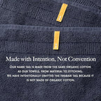 【Proof of Purity】 Bath Towel, 28 x 53 inch, 100% Organic Cotton, Double-Ply Yarn 30/2, Oeko-Tex Class 1, Loop-Dense, Made in Japan,Navy, Pack of 2