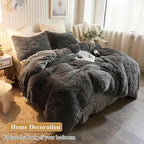 XeGe Faux Fur Throw Pillow Cases, Plush Shaggy Ultra Soft Pillow Covers, Fluffy Crystal Velvet Decorative Pillowcases, Furry Fuzzy Pillow Shams Zipper Closure, Set of 2(Standard, Dark Gray)