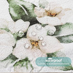 QiyI 72x72 White Floral Shower Curtain, 3D Embossed Butterflies, Waterproof Fabric, Set with Hooks