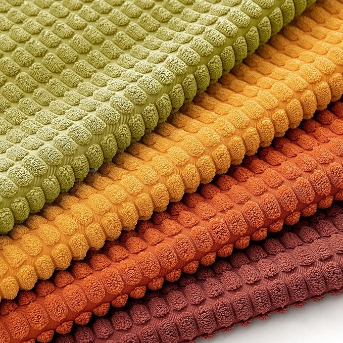 MIULEE Fall Decorative Pillow Covers 20x20 Inch Set of 4 Burnt Orange Green Gradient Series Boho Farmhouse Home Decor Couch Throw Pillows Summer Modern Corduroy Pillowcases for Sofa Living Room Bed