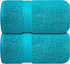 Infinitee Xclusives– Luxury Bath Sheets Towels – 2 Pack 600 GSM (35X70 Inches)– 100% Ring Spun Cotton Large Bath Towels for Bathroom (Serene Teal, Bath Sheet Pack of 2)