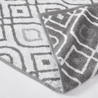 Modern Threads Oxford 6-Piece 100% Cotton Towel Set – Yarn Dyed Jacquard & Solid – Includes 2 Bath Towels, 2 Hand Towels, 2 Washcloths – Absorbent, Quick Dry, Soft & Durable – Gray