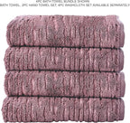 SKL Home CloudSoft Cotton Luxury 4 Pc Bath Towel Set, Plum