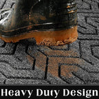Yimobra Large Door Mat Outside Entrance 47x24, Waterproof Heavy Duty Outdoor Mats for Front Door, Non Slip Rubber Entry Mat for Garage Patio Indoor, Easy Clean, Mix Grey