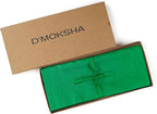 D'Moksha Homes Linen Kelly Green Table Runner 120 Inches Long - 100% Pure Linen Dining Table Runner 14 x 120 Inch for Fall, Autumn and Halloween - Machine Washable