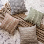 Foindtower Set of 2 Decorative Vintage Floral Print Throw Pillow Covers Neutral Modern Farmhouse Cushion Covers Boho Home Decor for Sofa Couch Chair Bedroom Living Room,24×24 Inch,Tan Taupe