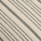 Gray Pillow Covers Farmhouse Linen Throw Pillow Covers Striped Outdoor Decorative Square Throw Pillows for Couch Sofa Bed 18x18 in Pack of 2 Gray and Cream
