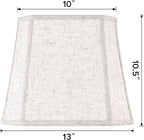 1 Pack Beige Linen Square Lamp Shade 10"Top × 13" Bottom × 10.5" High(Spider) Square Cut Corners, Handcrafted, Easy Assembly Medium Modern lampshade for Table & Floor Lamps By GO&SO