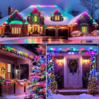 C9 Christmas Lights Outdoor Multicolor, 50 FT Vintage C9 Christmas String Lights for Christma Holiday Indoor Room Roofline Backyard Garden Patio Home Xmas Decor, E17 Base, Green Wire
