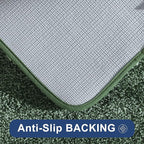 COSY HOMEER Bath Rugs for Bathroom Extra Thick- Anti-Slip Bath Mats Soft Plush Yarn Shaggy 100% Strong Mirco Polyeste Mat Living Room Bedroom Mat Floor Water Absorbent(Green,24x48 - Inches)