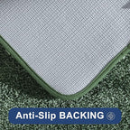 COSY HOMEER Extra Thick Bath Rugs for Bathroom - Anti-Slip Bath Mats Soft Plush Yarn Shaggy 100% Strong Mirco Polyeste Mat Living Room Bedroom Mat Floor Water Absorbent(Green,16x24 - Inches)